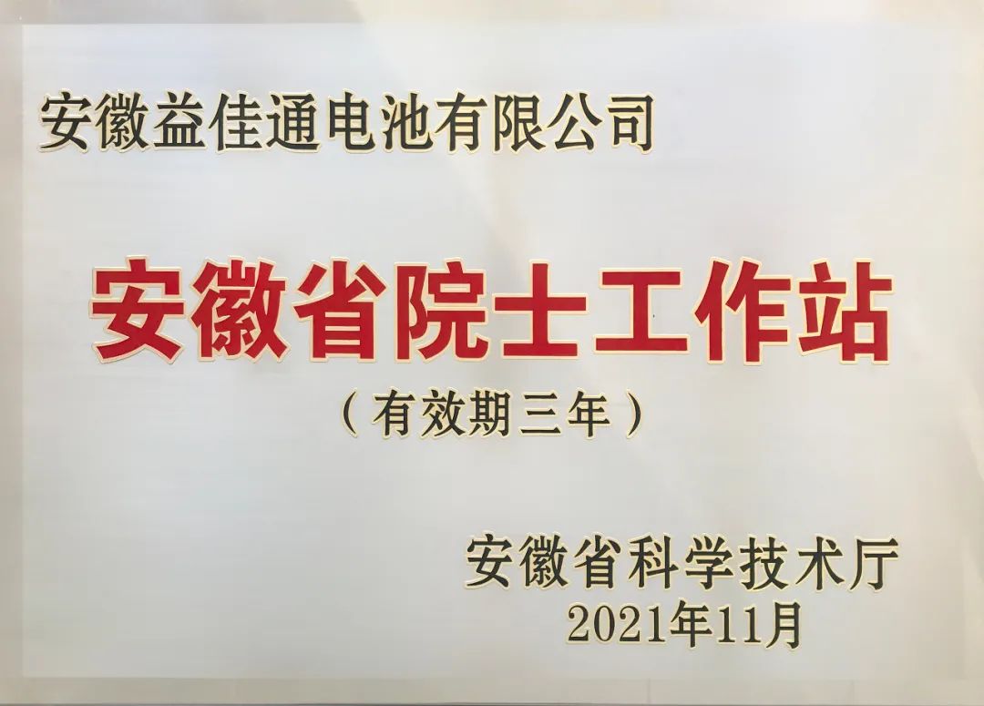 益佳通荣获“安徽省院士工作站”称号